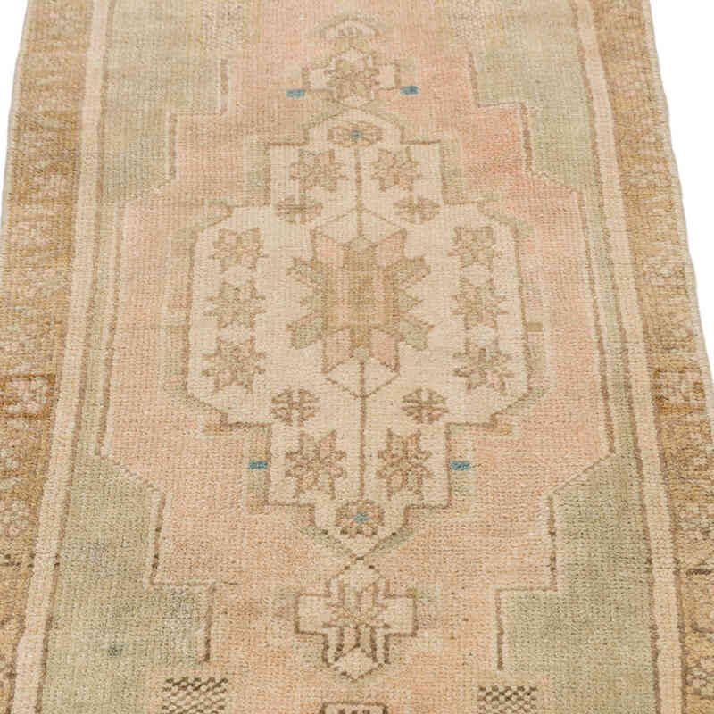 Alfombra Vintage Turca Anudada a Mano - 46 cm x 106 cm - K0074910
