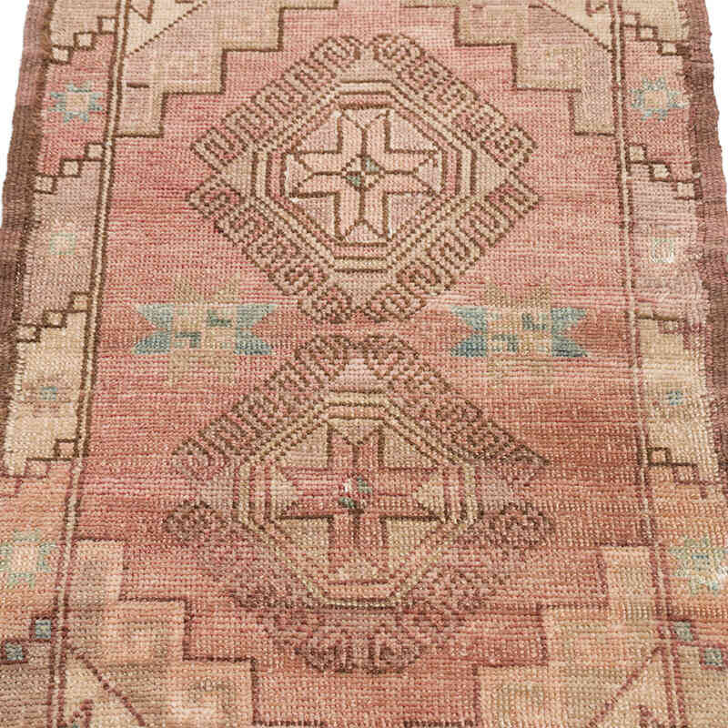 Alfombra Vintage Turca Anudada a Mano - 47 cm x 96 cm - K0074915