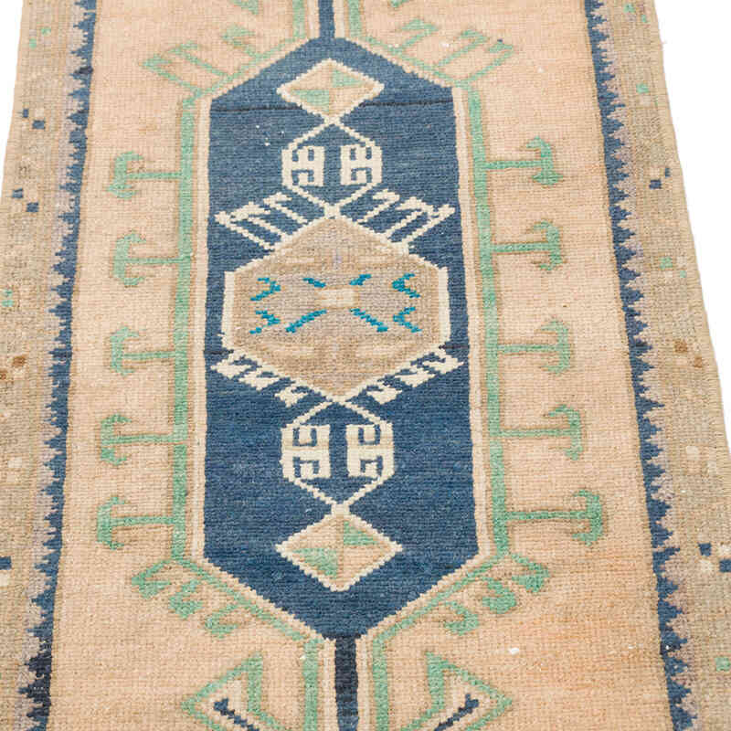 El Dokuma Vintage Halı - 44 cm x 85 cm - K0074916
