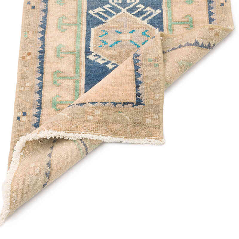 El Dokuma Vintage Halı - 44 cm x 85 cm - K0074916