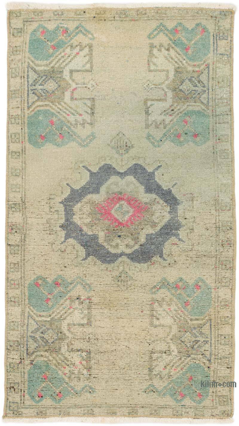 Alfombra Vintage Turca Anudada a Mano - 50 cm x 90 cm - K0074918