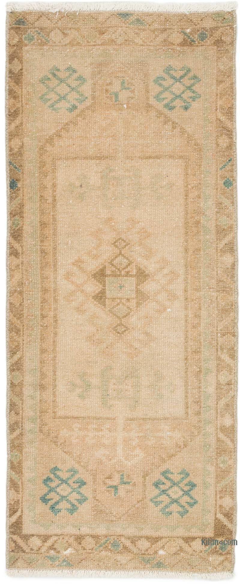 El Dokuma Vintage Halı - 43 cm x 104 cm - K0074919