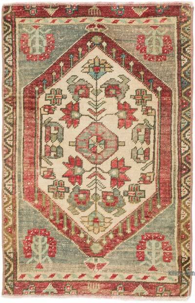 El Dokuma Vintage Halı - 48 cm x 74 cm