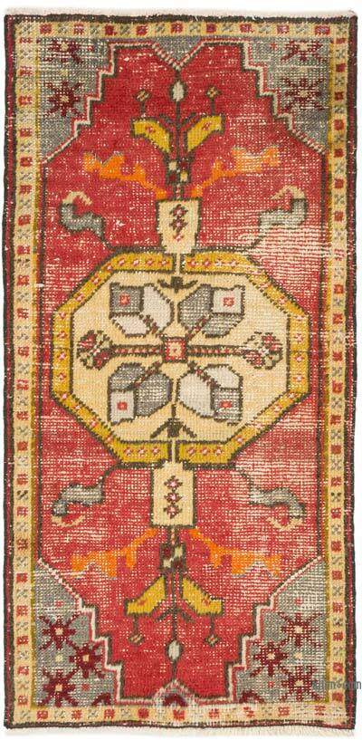 Vintage Turkish Hand-Knotted Rug - 1' 9" x 3' 7" (21" x 43")