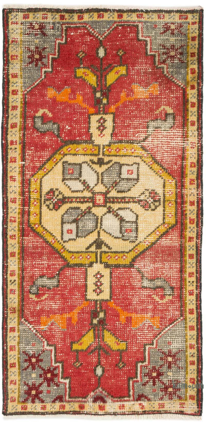 Alfombra Vintage Turca Anudada a Mano - 54 cm x 110 cm - K0074922