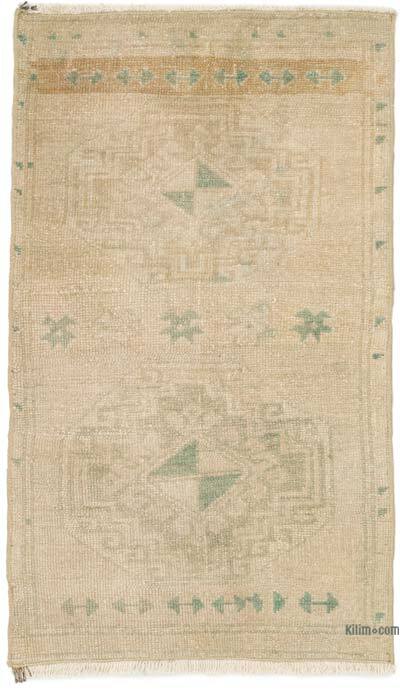 Vintage Turkish Hand-Knotted Rug - 1' 9" x 2' 11" (21" x 35")