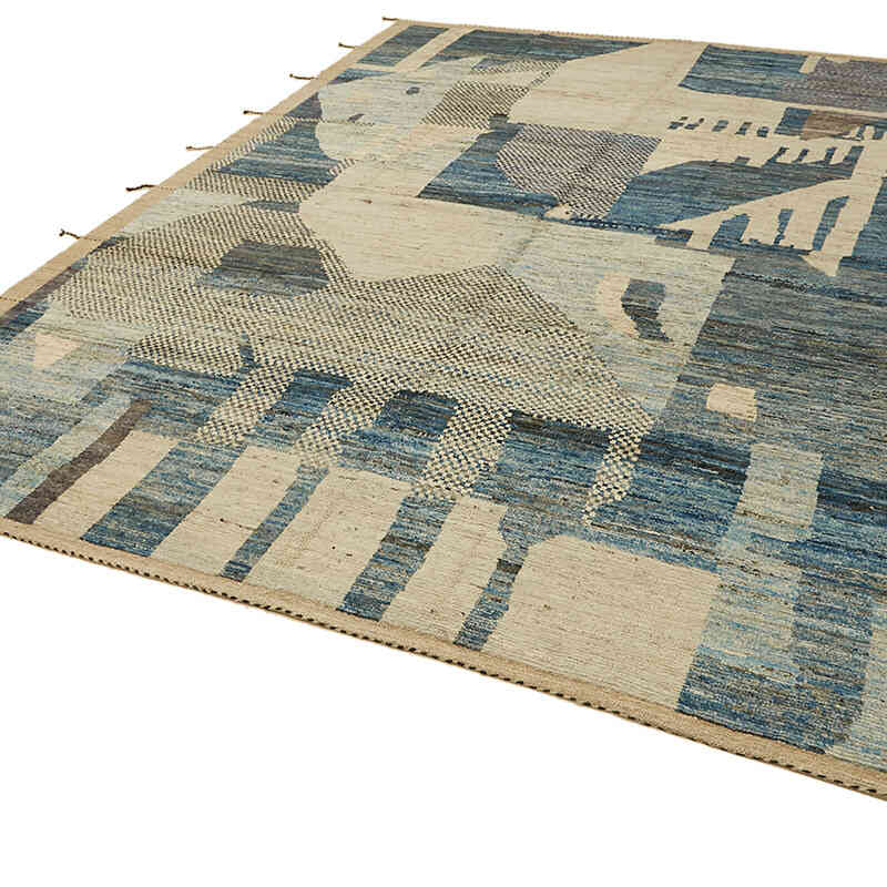 Nueva Alfombra Tejida a Mano de Estilo Marroquí - 275 cm x 365 cm - K0074932