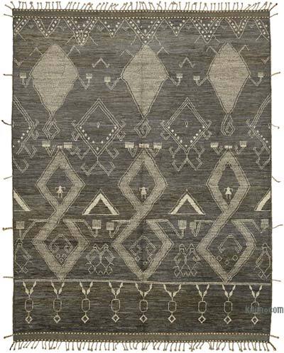 New Moroccan Style Hand-Knotted Rug - 9' 3" x 12' 2" (111" x 146")
