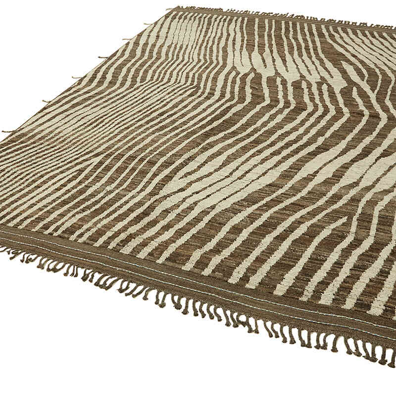 Nueva Alfombra Tejida a Mano de Estilo Marroquí - 286 cm x 370 cm - K0074974