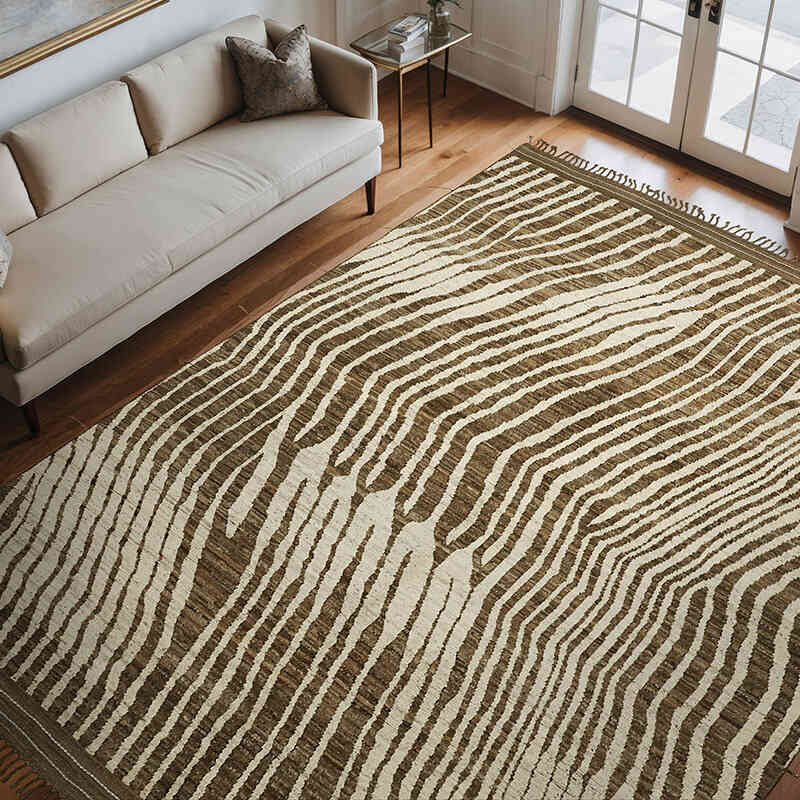 Nueva Alfombra Tejida a Mano de Estilo Marroquí - 286 cm x 370 cm - K0074974