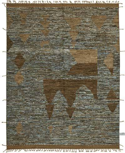 New Moroccan Style Hand-Knotted Rug - 9' 5" x 12' 6" (113" x 150")