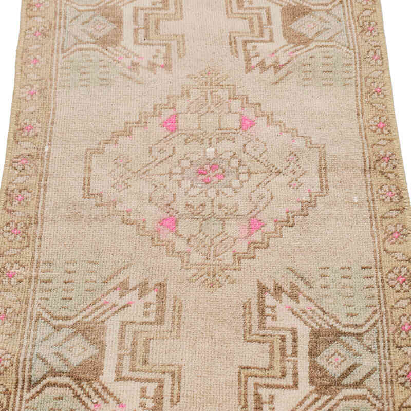 Alfombra Vintage Turca Anudada a Mano - 50 cm x 102 cm - K0074987