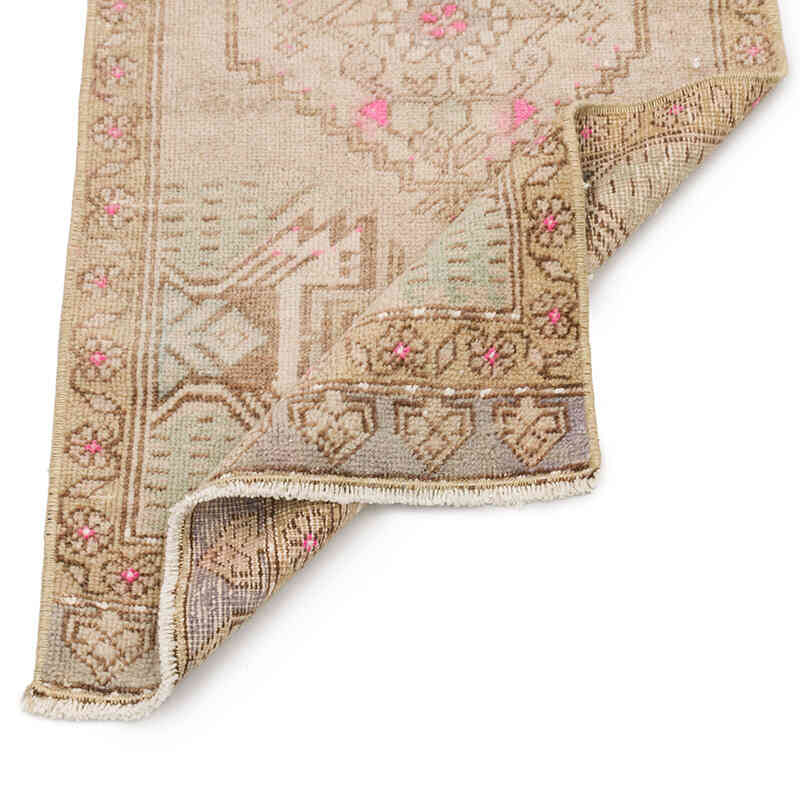 Alfombra Vintage Turca Anudada a Mano - 50 cm x 102 cm - K0074987