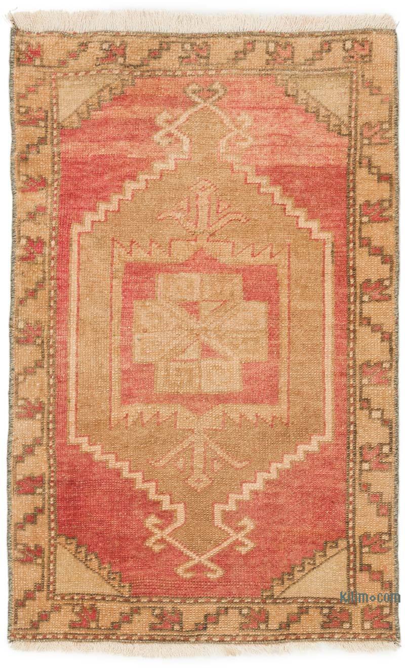Alfombra Vintage Turca Anudada a Mano - 53 cm x 83 cm - K0074988