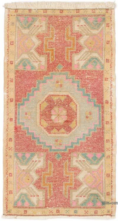El Dokuma Vintage Halı - 50 cm x 94 cm
