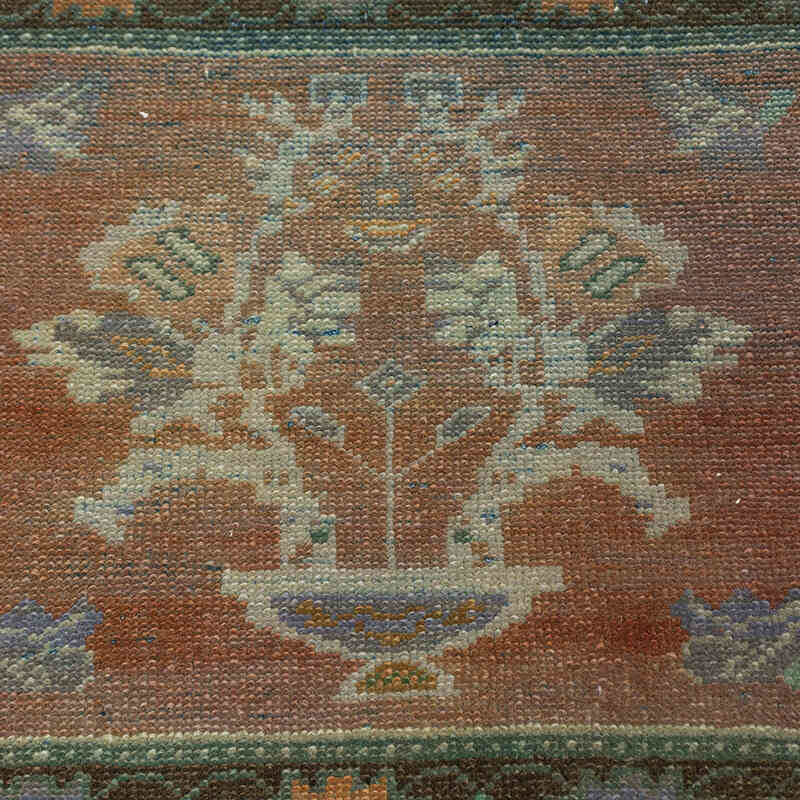 El Dokuma Vintage Halı - 62 cm x 58 cm - K0074990