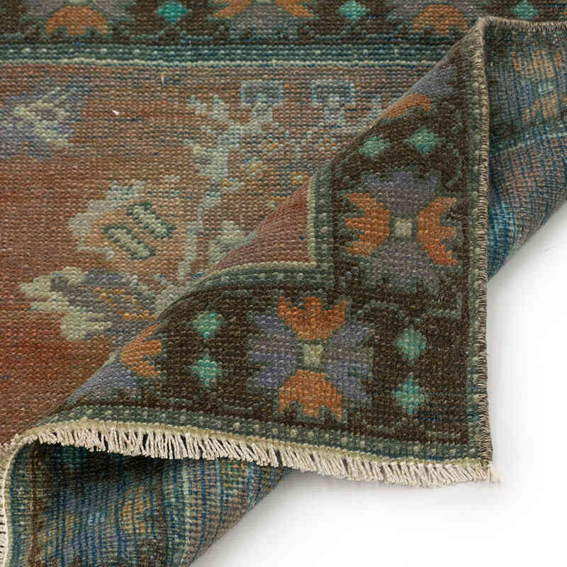 El Dokuma Vintage Halı - 62 cm x 58 cm - K0074990