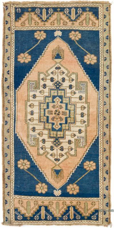 El Dokuma Vintage Halı - 58 cm x 116 cm