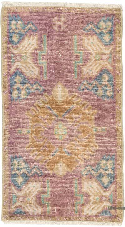 Vintage Turkish Hand-Knotted Rug - 1' 7" x 2' 9" (19" x 33")