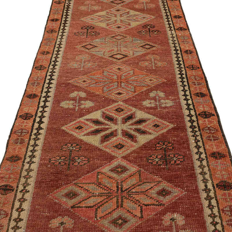Vintage Tribal Runner Rug - 3' 3" x 11' 9" (39" x 141") - K0075020
