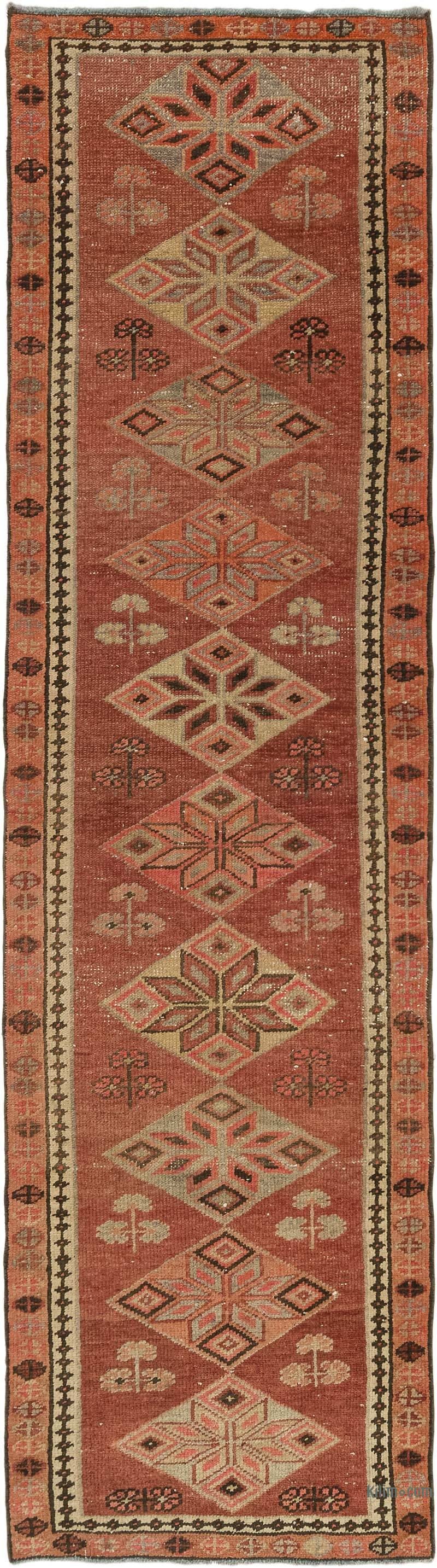 Vintage Tribal Runner Rug - 3' 3" x 11' 9" (39" x 141") - K0075020