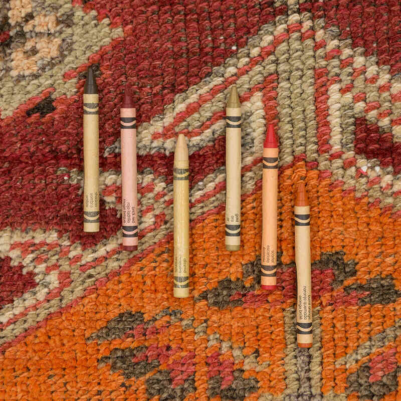 Alfombra Vintage de pasillo - 84 cm x 355 cm - K0075022