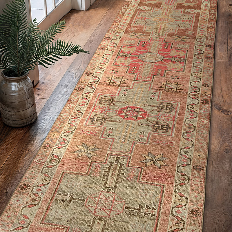 Vintage Tribal Runner Rug - 2' 9" x 9' 11" (33" x 119") - K0075030