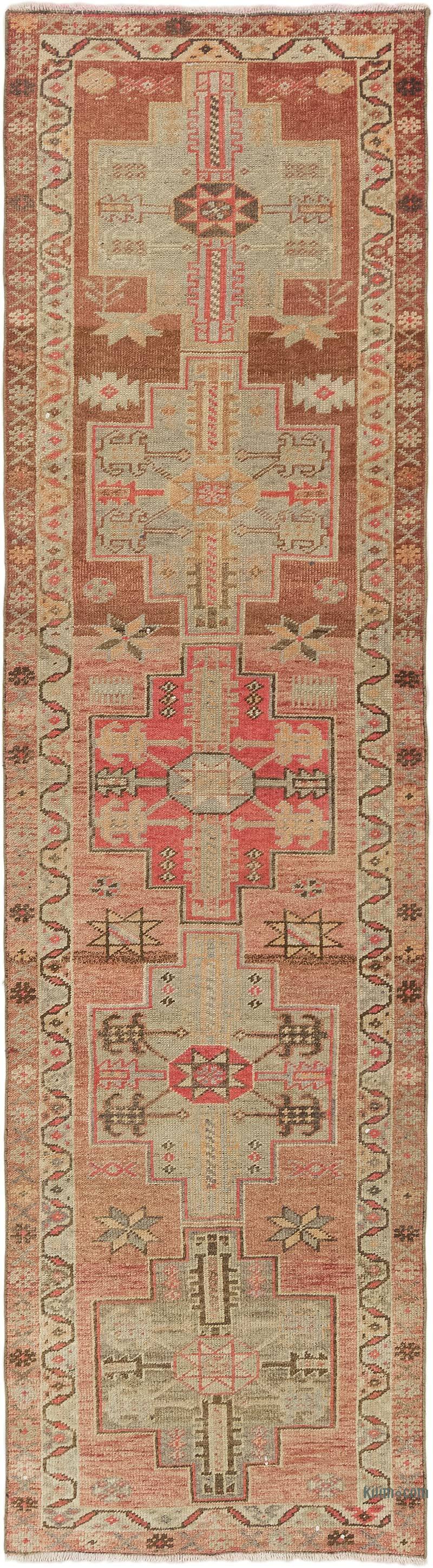 Vintage Tribal Runner Rug - 2' 9" x 9' 11" (33" x 119") - K0075030