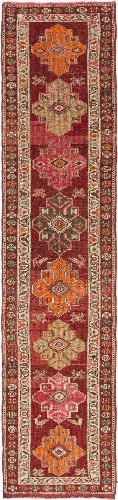 Vintage Tribal Runner Rug - 2' 11" x 12' 7" (35" x 151")