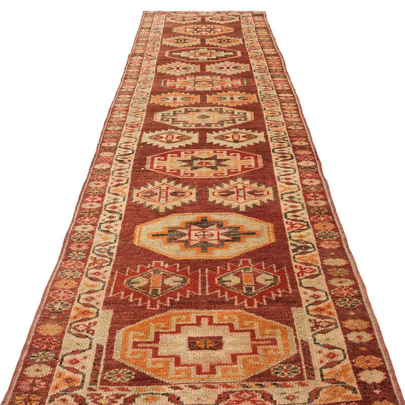 Vintage Tribal Runner Rug - 2' 11" x 11' 3" (35" x 135") - K0075045