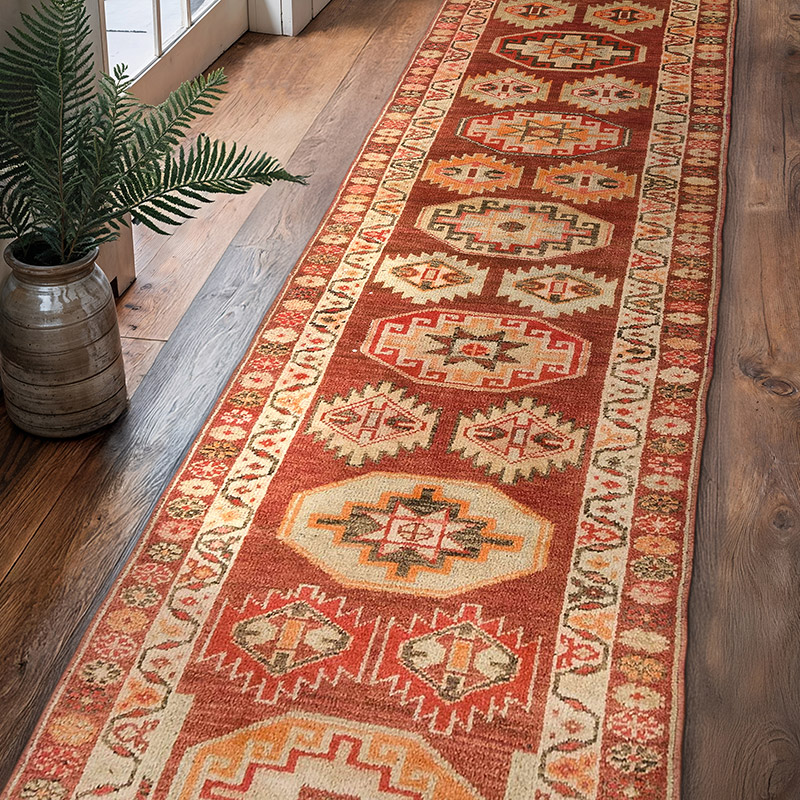 Vintage Tribal Runner Rug - 2' 11" x 11' 3" (35" x 135") - K0075045