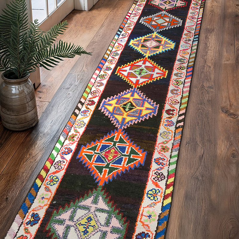 Vintage Tribal Runner Rug - 2' 3" x 11' 4" (27" x 136") - K0075050