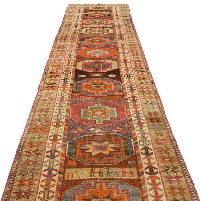 Vintage Tribal Runner Rug - 2' 11" x 13' 9" (35" x 165") - K0075051