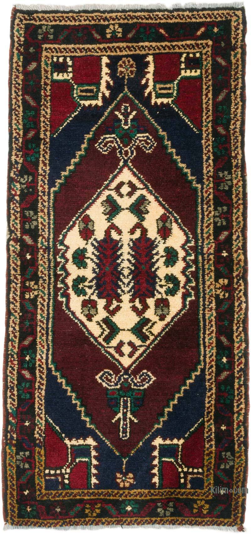 Vintage Turkish Hand-Knotted Rug - 1' 8" x 3' 5" (20" x 41") - K0075060
