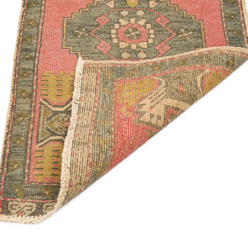 Alfombra Vintage Turca Anudada a Mano - 52 cm x 92 cm - K0075062