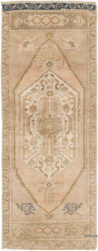 El Dokuma Vintage Halı - 46 cm x 117 cm
