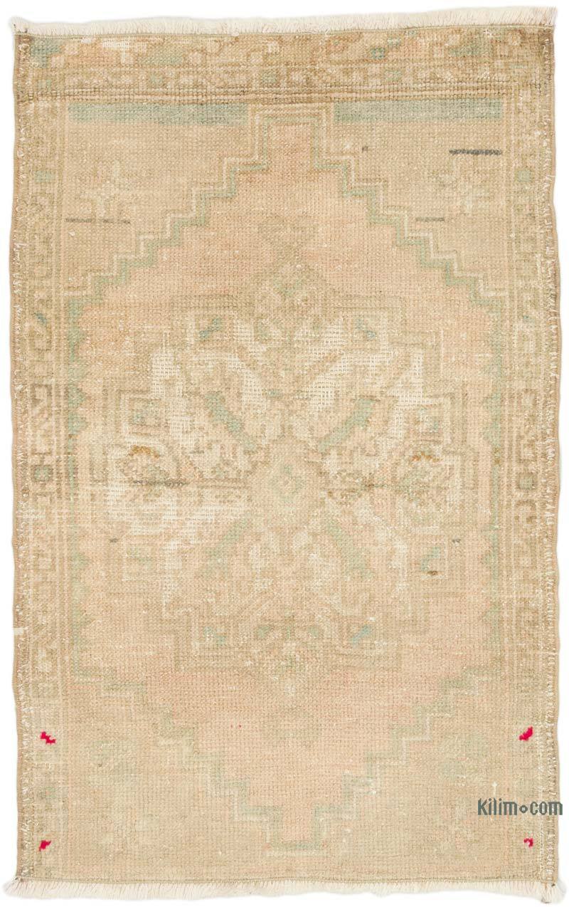 Alfombra Vintage Turca Anudada a Mano - 56 cm x 88 cm - K0075070