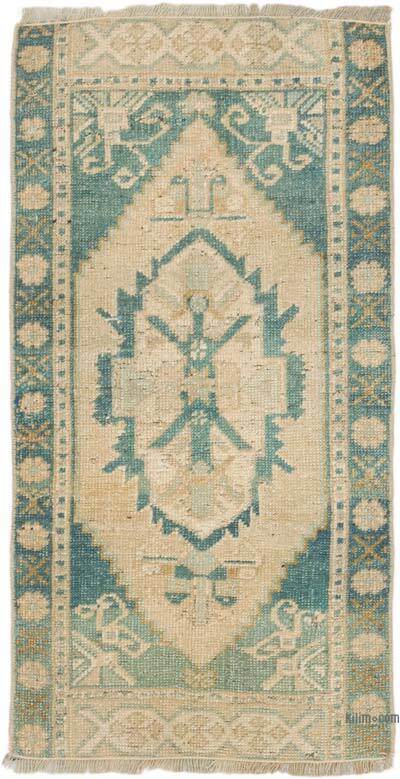 Vintage Turkish Hand-Knotted Rug - 1' 6" x 2' 11" (18" x 35")