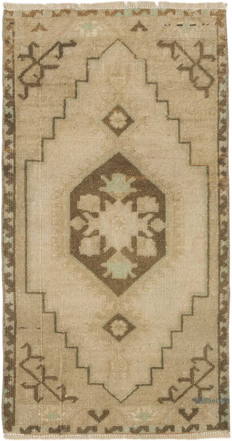 Vintage Turkish Hand-Knotted Rug - 1' 8" x 3' 1" (20" x 37") - K0075073