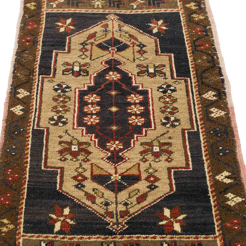 El Dokuma Vintage Halı - 54 cm x 89 cm - K0075075