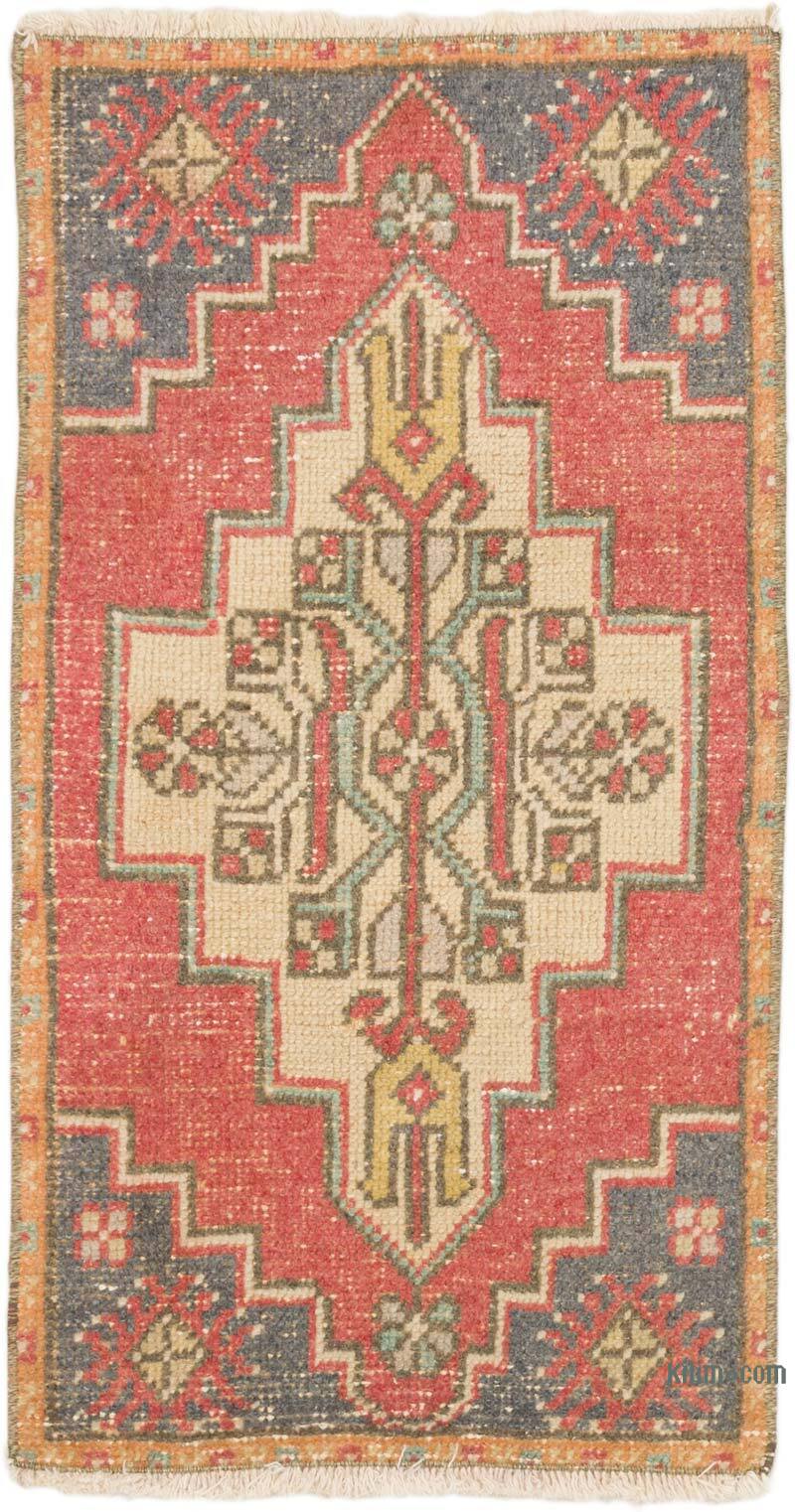 Alfombra Vintage Turca Anudada a Mano - 46 cm x 85 cm - K0075077