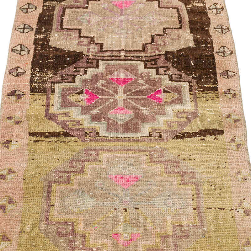 El Dokuma Vintage Halı - 54 cm x 93 cm - K0075079