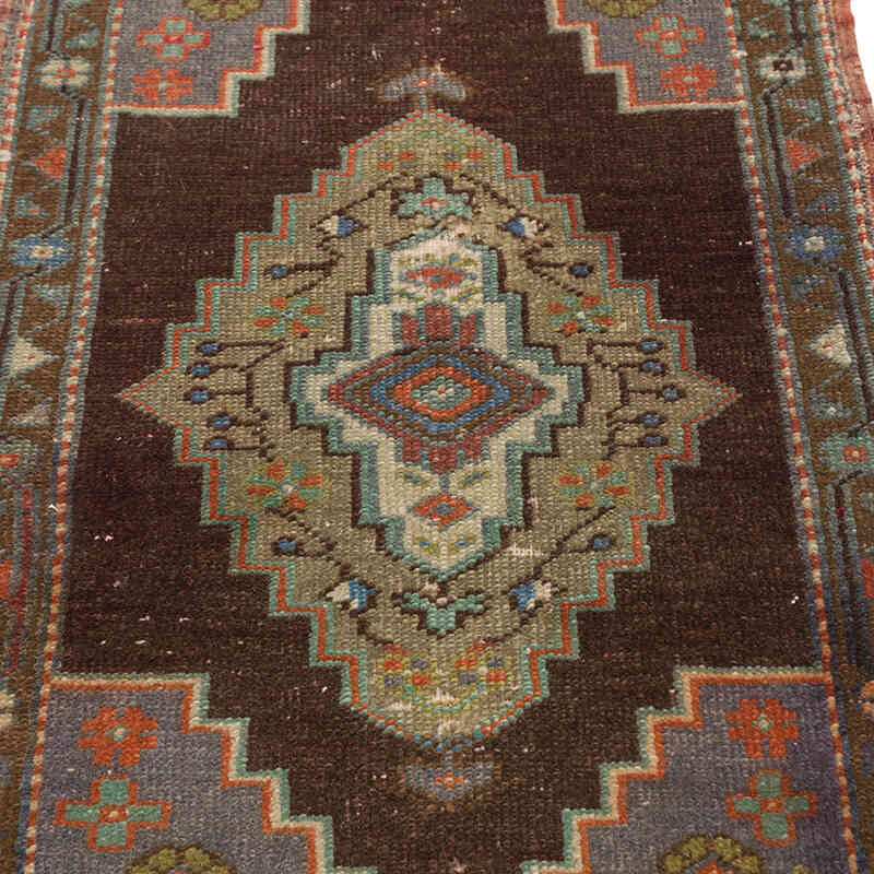 Alfombra Vintage Turca Anudada a Mano - 59 cm x 91 cm - K0075081