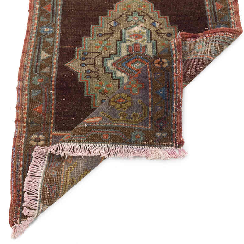 Alfombra Vintage Turca Anudada a Mano - 59 cm x 91 cm - K0075081