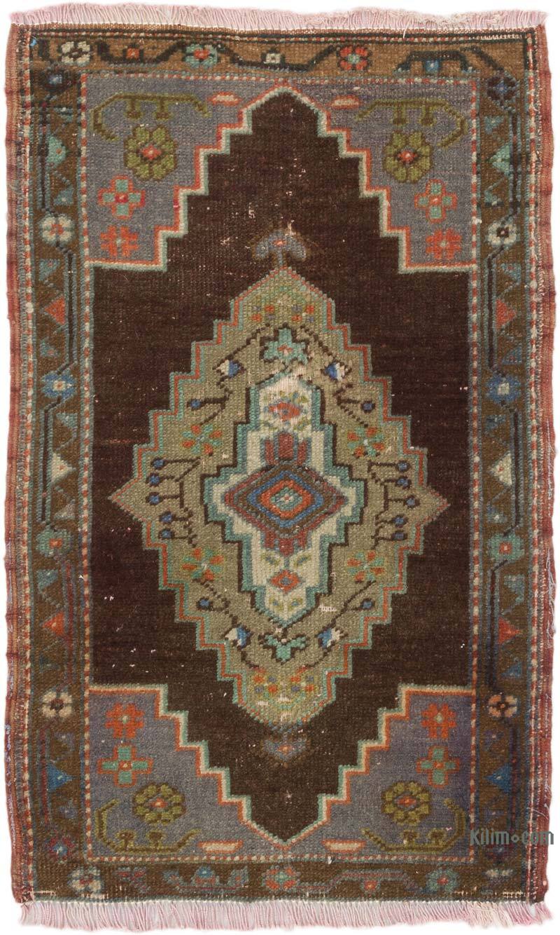 Alfombra Vintage Turca Anudada a Mano - 59 cm x 91 cm - K0075081