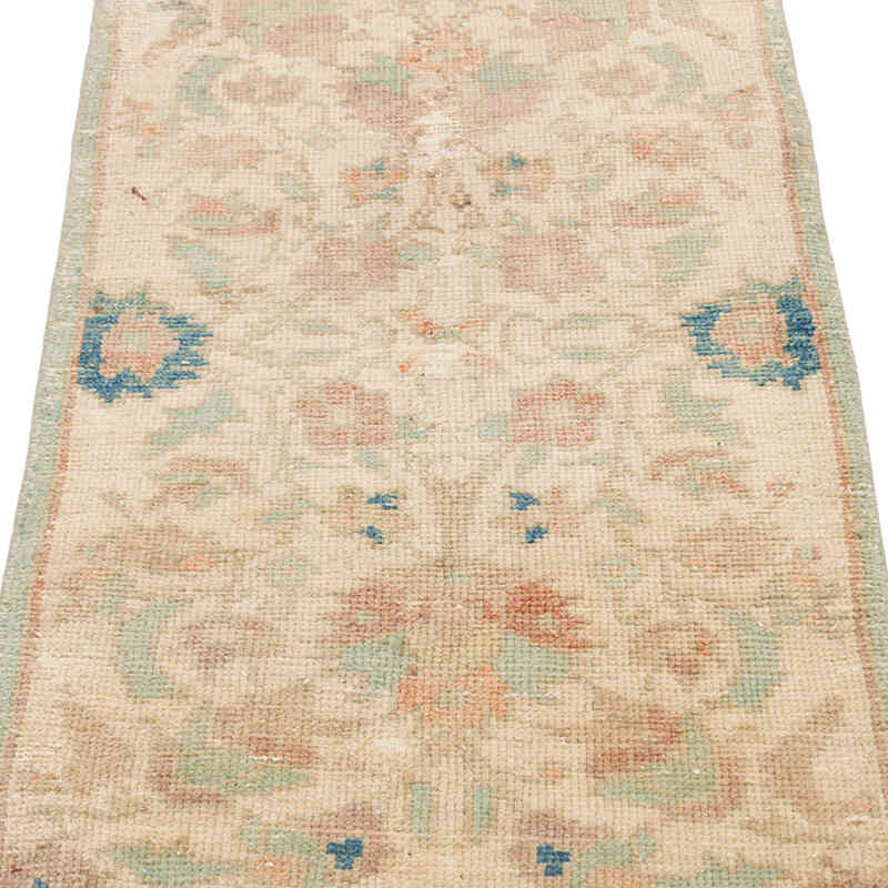 El Dokuma Vintage Halı - 52 cm x 99 cm - K0075082