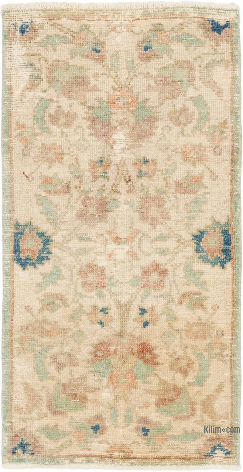 El Dokuma Vintage Halı - 52 cm x 99 cm - K0075082