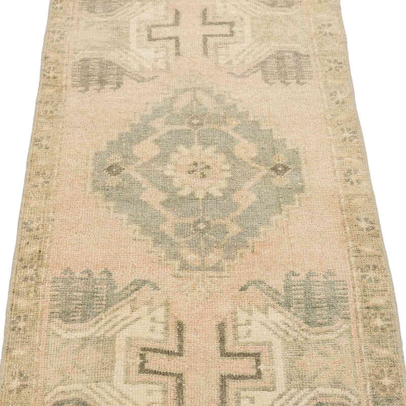 El Dokuma Vintage Halı - 50 cm x 105 cm - K0075084