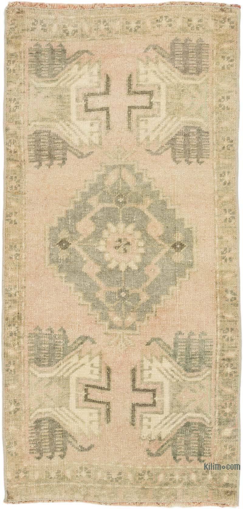 El Dokuma Vintage Halı - 50 cm x 105 cm - K0075084