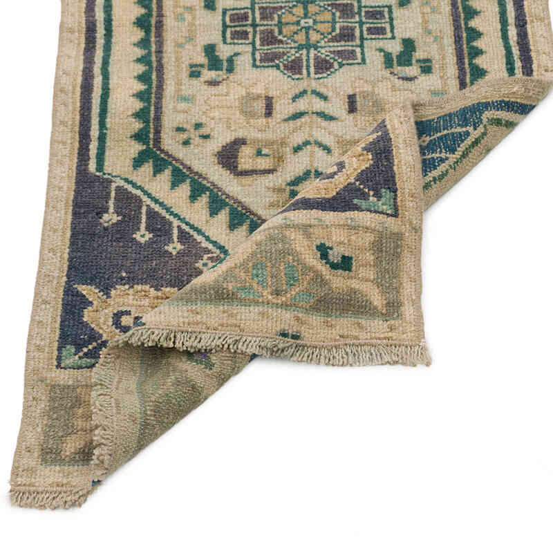 Alfombra Vintage Turca Anudada a Mano - 47 cm x 97 cm - K0075089